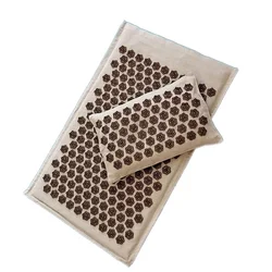 100% натуральный коврик из органического льна для акупунктуры, наполнитель из кокоса, коврик для акупрессуры