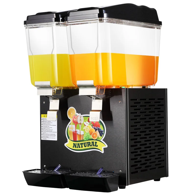 Commercial 2-Cylinder Beverage and Juice Dispenser Machine Single Cooling & Warm&Cool Blending With Storage Tank Processing