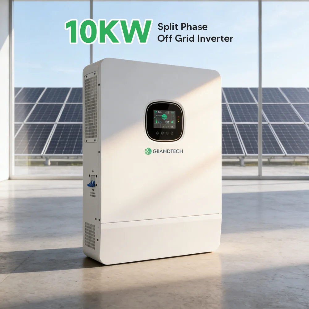 Inversor solar híbrido Srne de 4 kW, 10 kW y 8 kW, inversor de baja tensión de 120 V/240 V con pantalla táctil, inversor monofásico dividido fuera de red