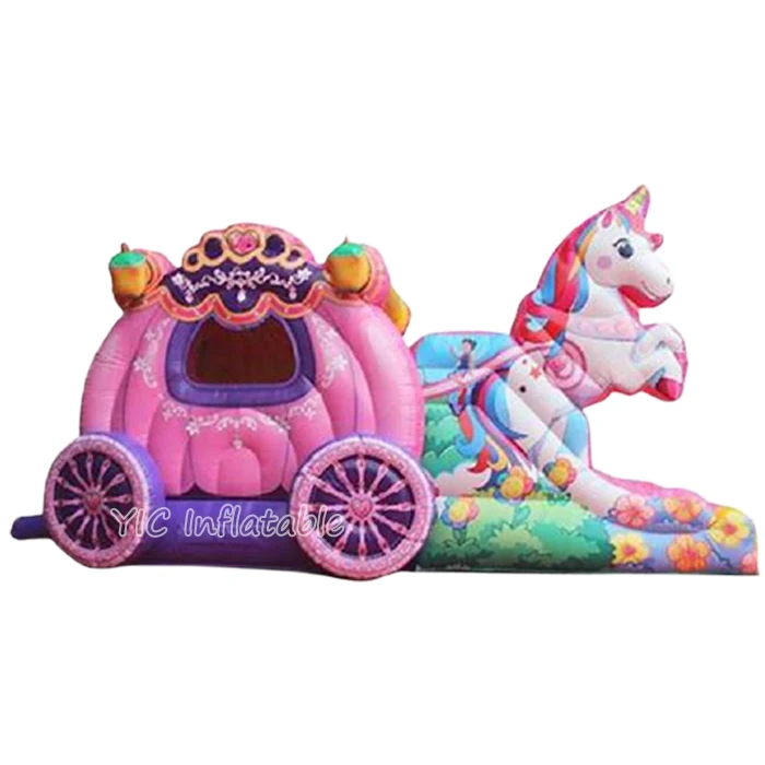 Cute Pink Balloon Castle Unicorn Outdoor Inflatable Bounce House Jump Castle Slide Bouncy Castle Amusement Park