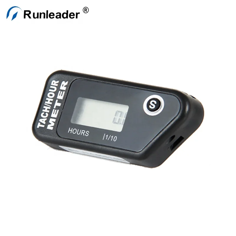 Waterproof Inductive Digital RPM Tach Hour Meter for Motocross Motorcycle ATV Bike Snowmobile Boat Gas Engine