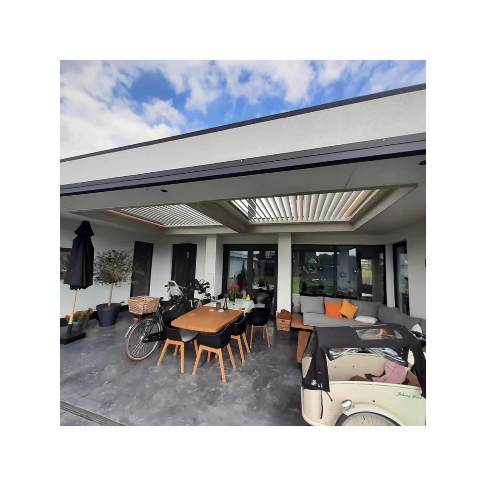 Garraf Factory Direct High Quality Motorized Pergola in Alluminio With Adjustable Roof