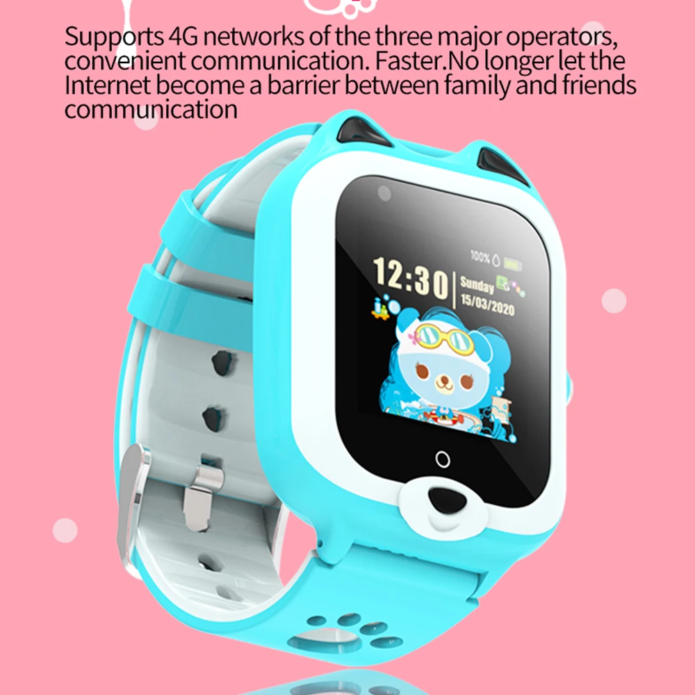 High Quality Df58 Smart Watch Full Touch Screen Wrist Smartwatch Support  SIM Card with Camera 4g Gps Kids Smartwatch
