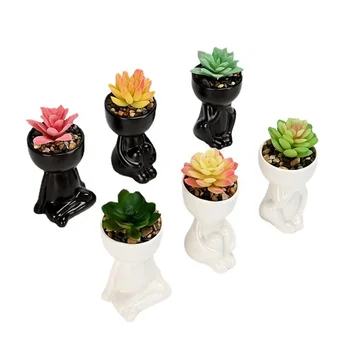 plant pot decoration Wholesale Rectangular Ceramic Flower Pots and Planters for Indoor Plants and Flowers Pots & Planter