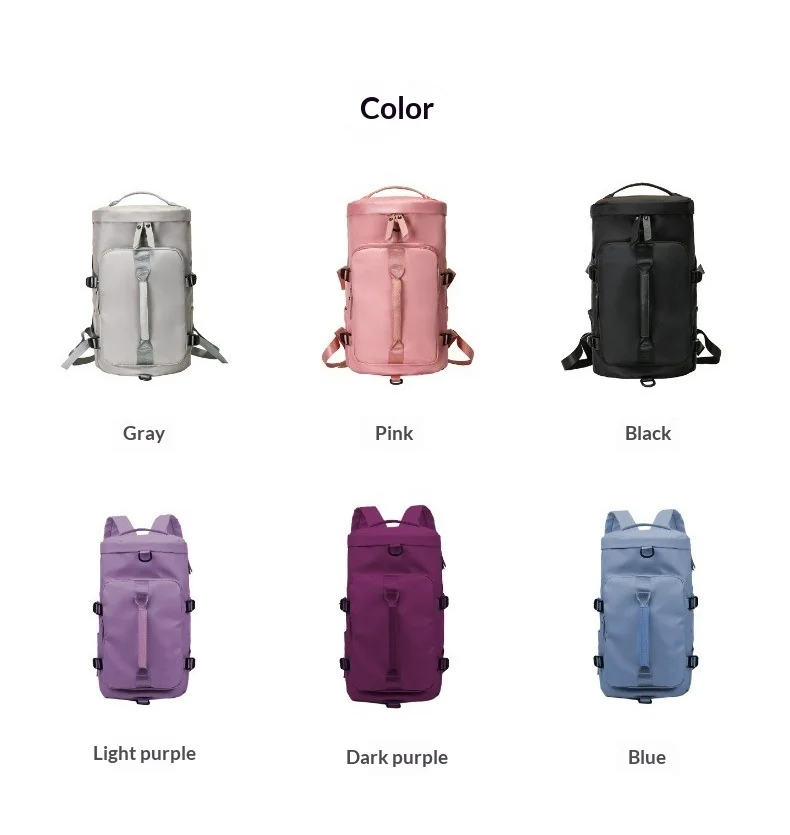 Yoga Bag One Shoulder Crossbody Convertible Backpack Printed Logo Large Capacity Waterproof Breathable Oxford Fabric Dry Wet preview 6