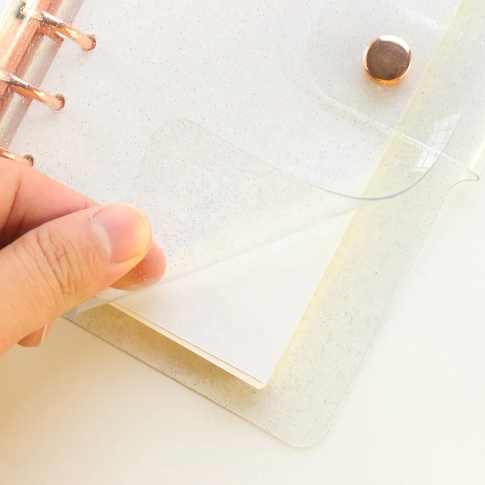 thumbnail image 2 of Koqye A6 Acrylic Shell Binder Cover, 6-Ring Clear Cover With Metal 2 of 13