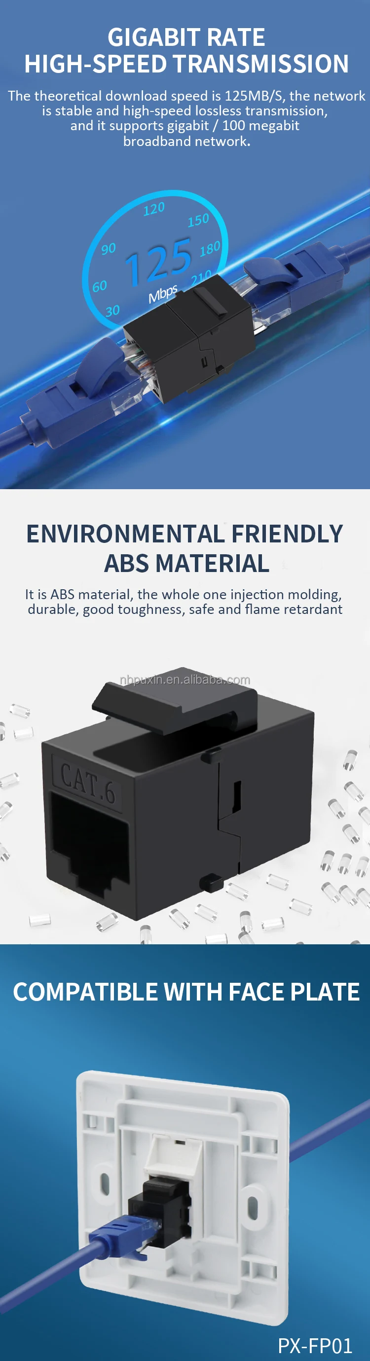RJ45 Cat5e Cat6 Keystone Jack - Reliable Modular Connectors