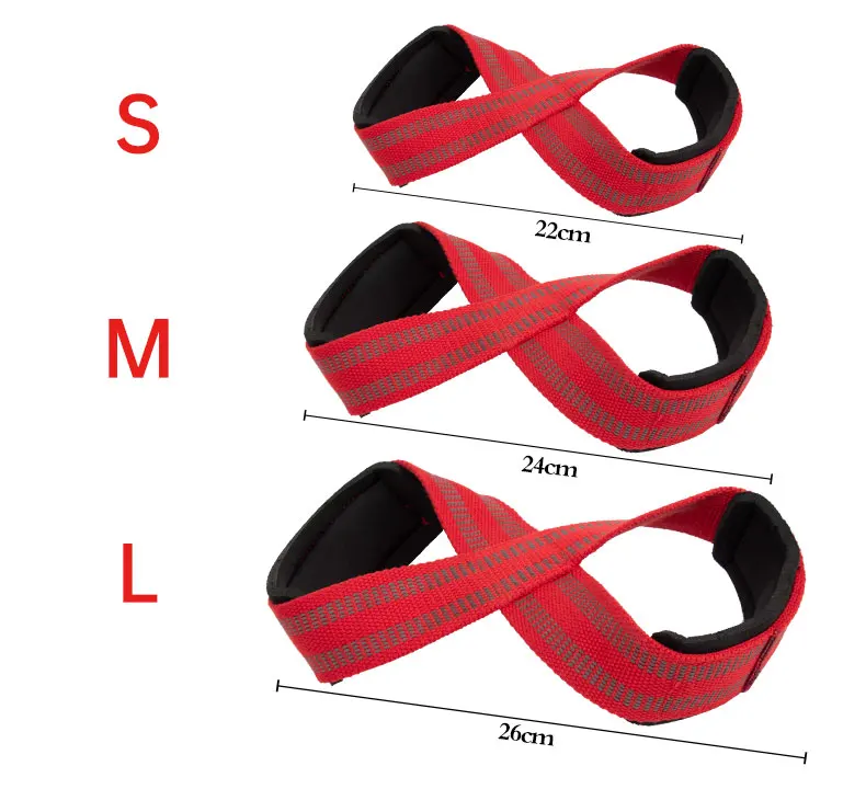 Mkas Custom Logo Figure 8 Weight Lifting Straps Gym Workout Gym