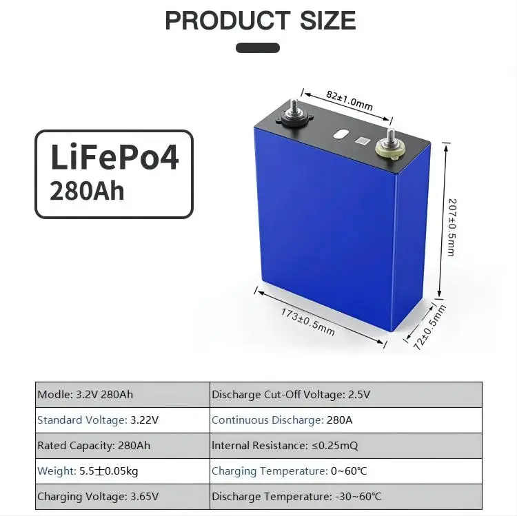 16pcs Grade A+ 3.2v 200ah 280ah 320ah 340ah Lifepo4 Prismatic Battery ...