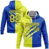 Bleu et jaune fluorescent