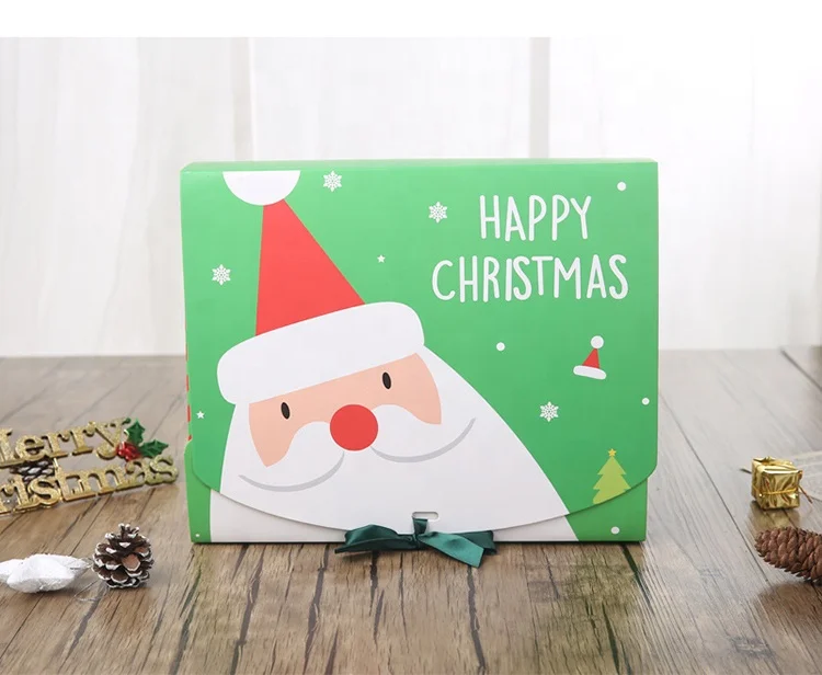 Custom Made Small Square Shape Christmas Gift Packaging Paper Box With Logo