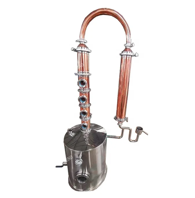 Electric Pilot Still Copper Column Distilling Alcohol Distiller Bootleg Distilling Vodka Equipment