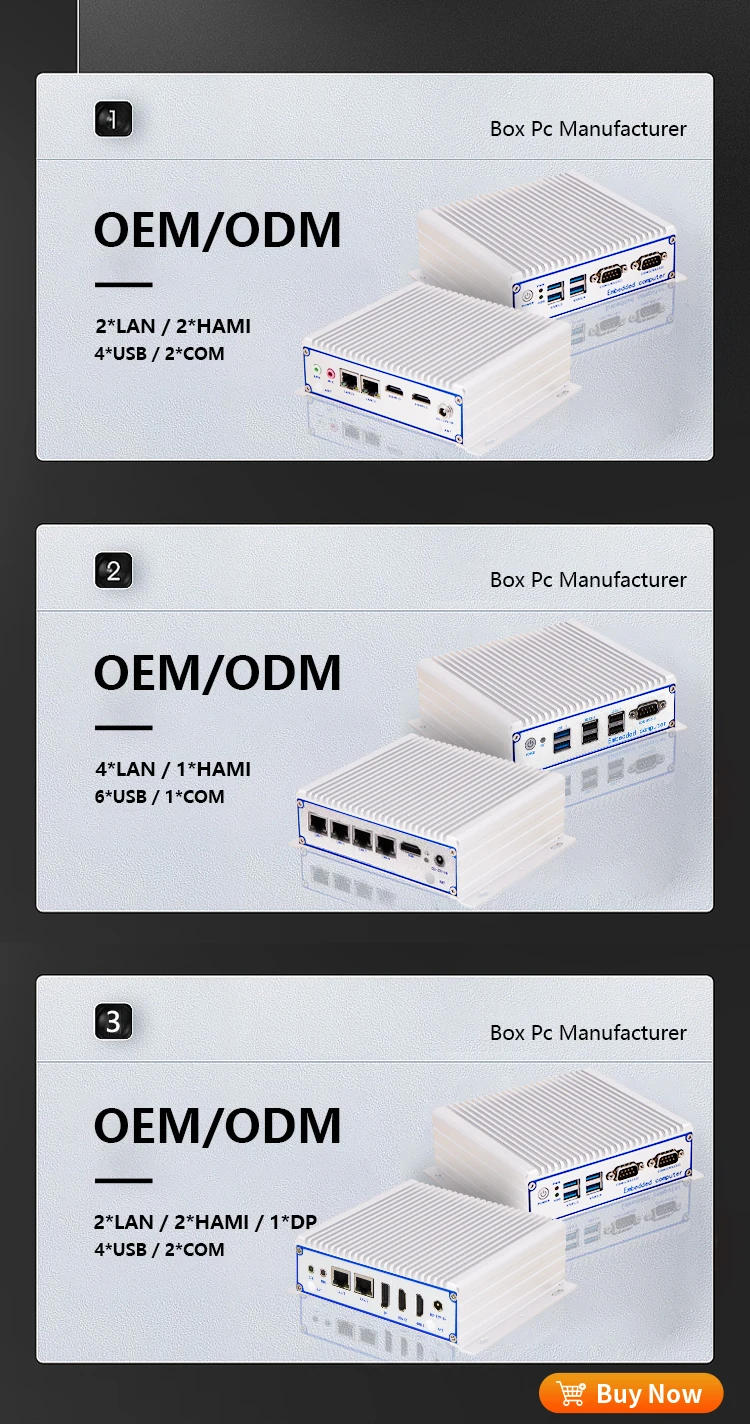 J4105/j4125/j6413/n100 Embedded Pcs Linux/window Dual-network Port Or 4 ...