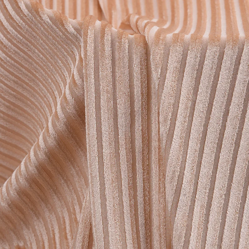 Eco Friendly New Style 4x2 Rib Stripe Comfortable Velvet Velour Double Sided Corduroy Velvet  Rib Velour  Velvet Fabric for Sofa