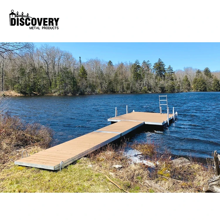 Factory Prices Removable Aluminum Roll-in Floating Dock Platform High Quality 4x8 Aluminum Dock Sections for Lake