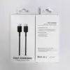 Cable negro con embalaje de caja al por menor
