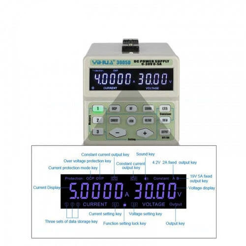 YiHua 3005D 30V 5A LCD Digital Display DC Power Supply Regulated DC