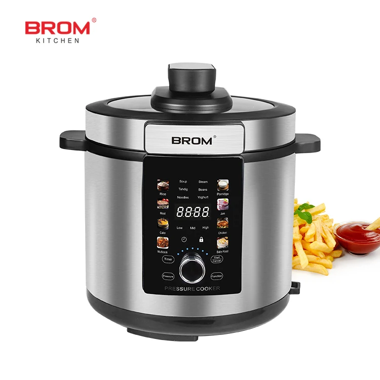 6L Fashion Body Commercial Multicooker Electric Pressure Cooker Non Stick Coating Price Digital Smart Pressure Cooker