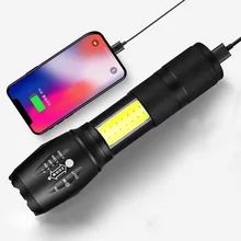 Shingel Aluminum Alloy COB Led Usb Rechargeable 18650 Battery Magnetic Waterproof Mini Rechargeable Flashlight
