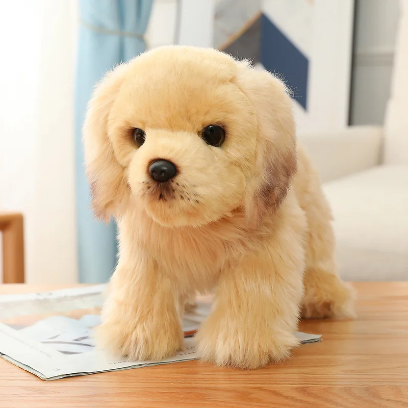New Sunrise Customizable Lifelike Soft Simulation Plush Dog Series Welsh Corgi Sitting Bulldog Pekingese Golden Retriever