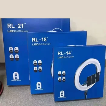 RL-18 RL-21 RL-14 Inch 18 Inch Ring Fill Light Ringlight with 2.1m Tripod Stand Remote Control detail image