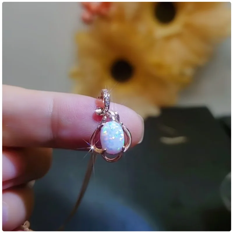 Luxury Necklace For Female Unique Rose 