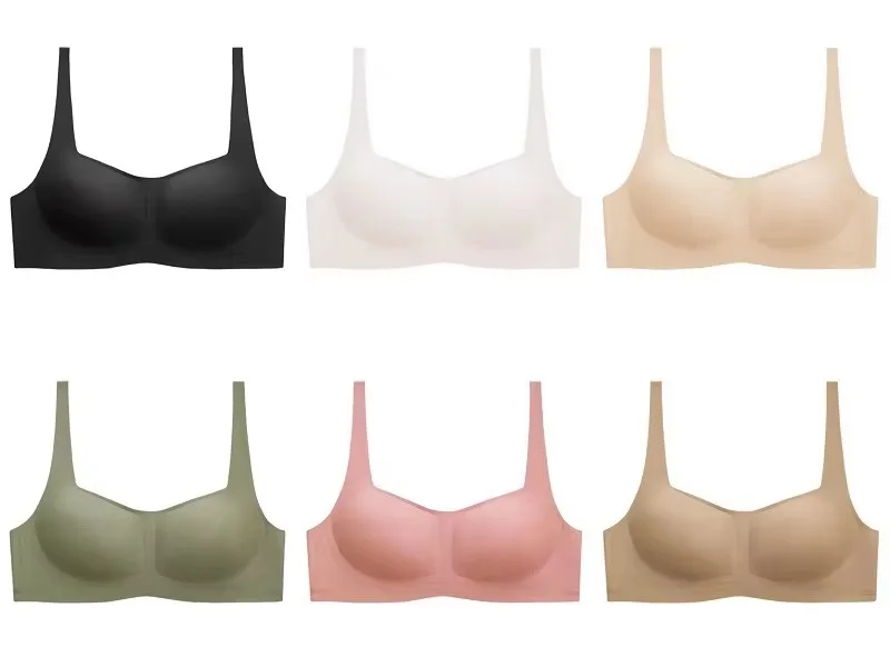 Factory Direct Sale Non-Slip Invisible Girl Everyday Bras Women Comfortable Tube Tops Push-Up Padded Seamless Wireless Bra