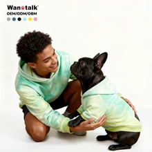 XS-2XL Luxury Custom Dog Hoodie 100% Cotton Print Eco-Friendly Blue Cute Winter Autumn Spring Pet Clothes