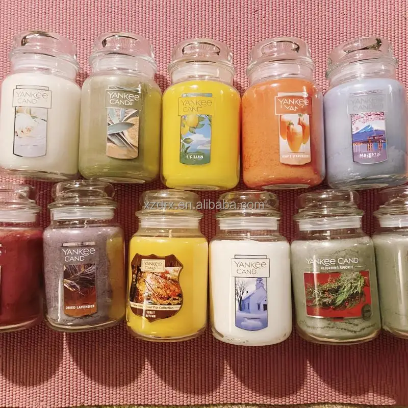 Hot Sale Yankee Style Glass Jar Scented Candles,Can Be Customized In