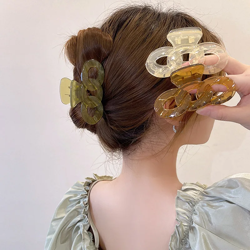 9 см корейский Ins Лидер продаж корейские аксессуары для волос заколки элегантный пластиковый зажим