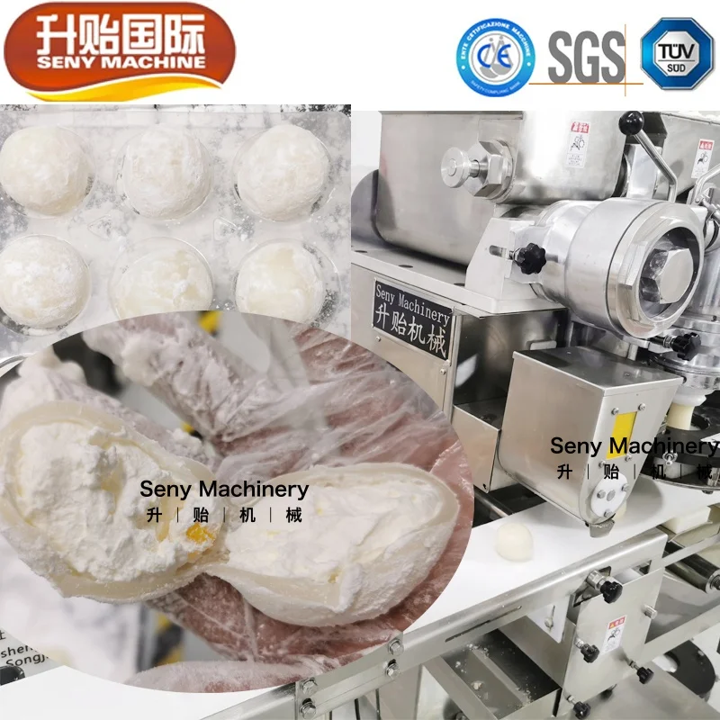 Automatic Small Encrusting Machine Mochi Ice Cream Rice Cake Making Machine