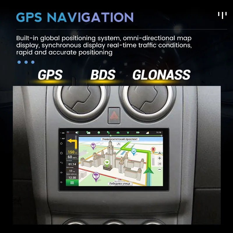 Cooling System Touchscreen Car Stereo Alarm Gps Mirror Indash Dash Cam Radio With Reverse Backup Camera and Gps System