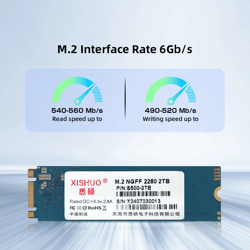 Xishuo Sam M.2 2280 NGFF внутренний SSD 512GB твердотельный накопитель с SATA 128GB 1 ТБ 2 жестким диском