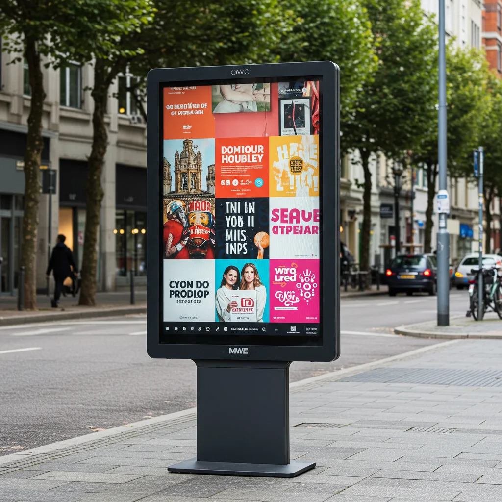 Smart City Interactive Link IOT MINI LED Solar High Temperature Resistant 4000 Nits 5k Digital Signage Advertising Display Media