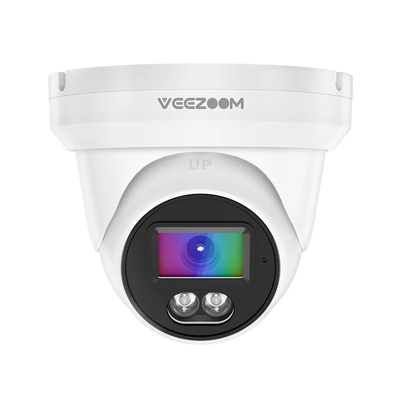 24/7 Color Night Vision PoE Video Surveillance Turret Camera Smart Tuya P2p  Remote Access 5mp Poe Security Cctv Camera - Main Image