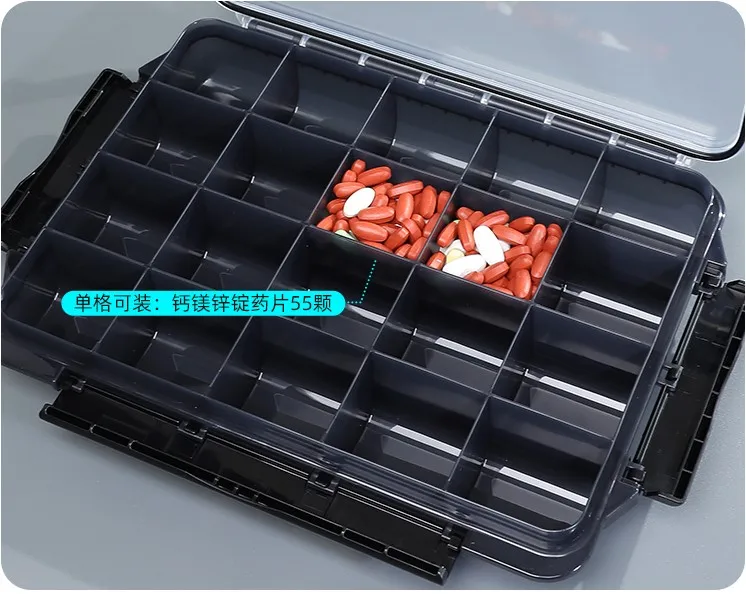Adjustable Transparent Small Plastic Storage Box Screw Storage Case for Component and Jewelry OEM/ODM Customized Support