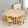 Juego de mesa y sillas hexagonales (6 mesas triangulares + 6 sillas)