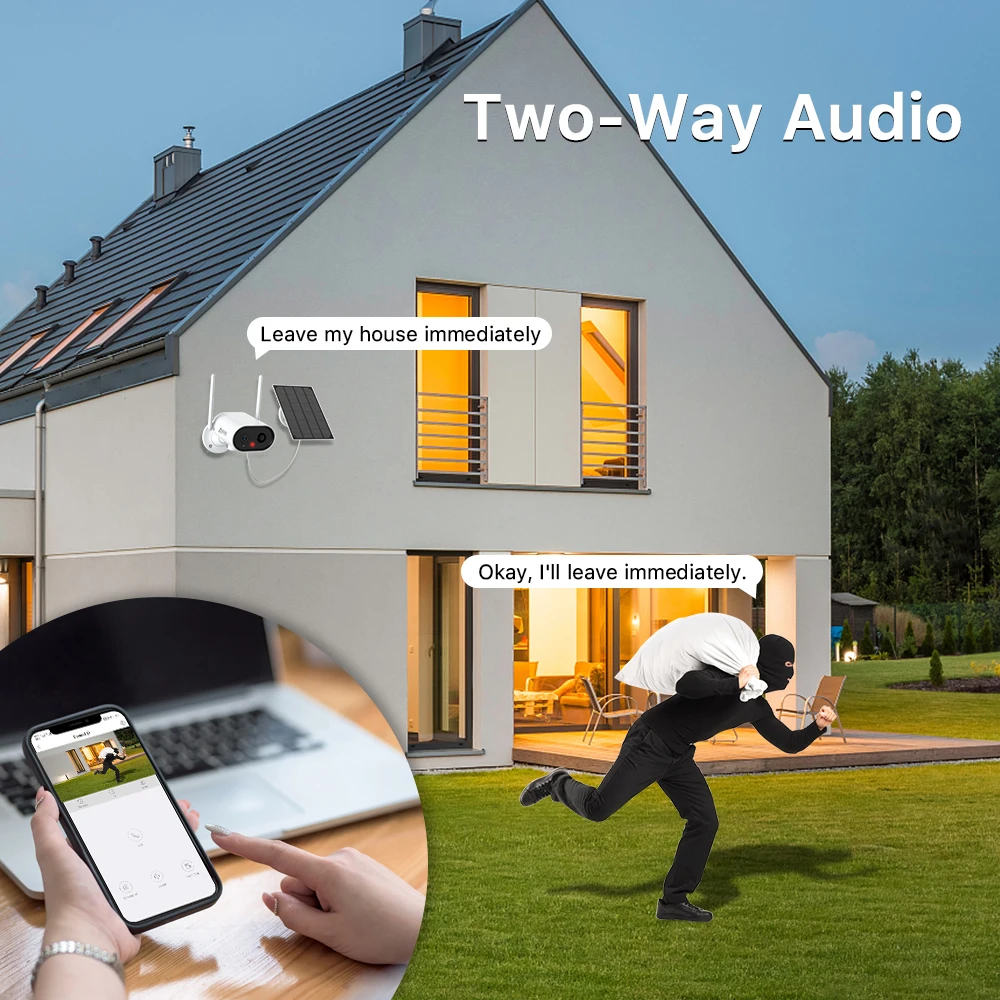 Anran Oem Ptz Optics Solar Powered Camera Outdoor 3mp Wifi Cctv Camera