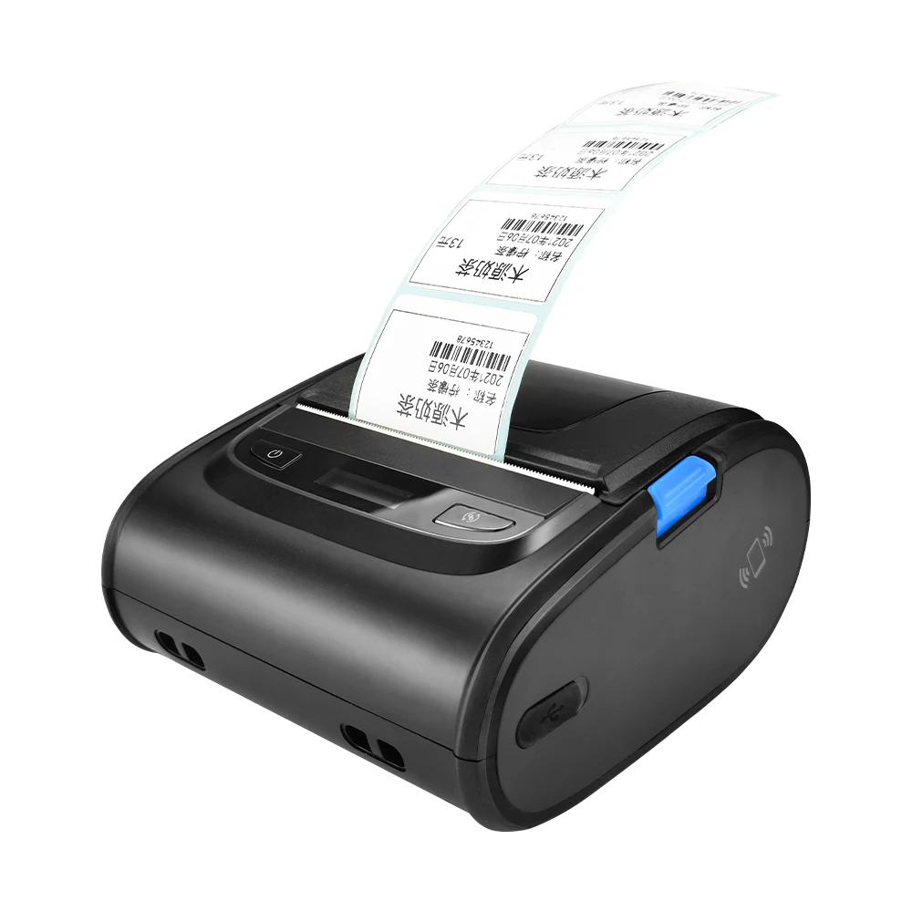 80mm 3inch Portable Mini Label Printer Bt Mobile Printer Wireless Pos