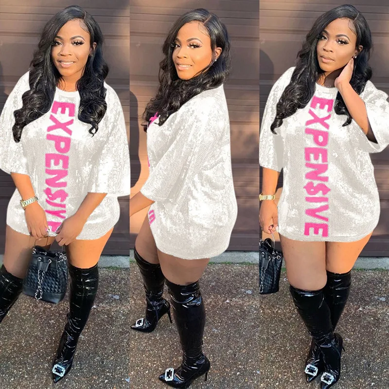 Fashionable sparkling women evening dresses with sequined