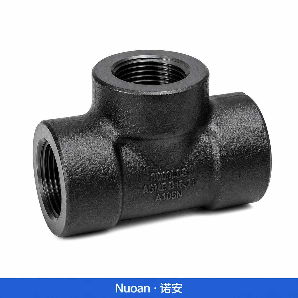 3000LBS 锻造接头 ASME B16.11 螺纹承插焊弯头三通接头