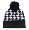 black with white houndstooth
