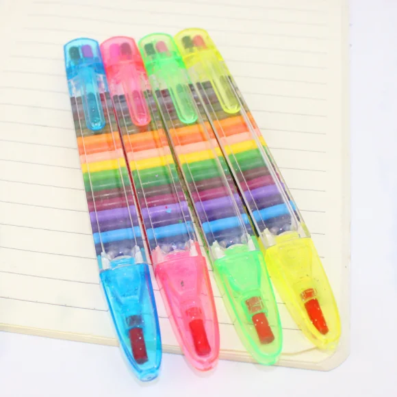BECOL Wholesale Multi Color Creative Cute Crayons Non Toxic 20 Colors Private Label Kids Crayon Sticks for Painting