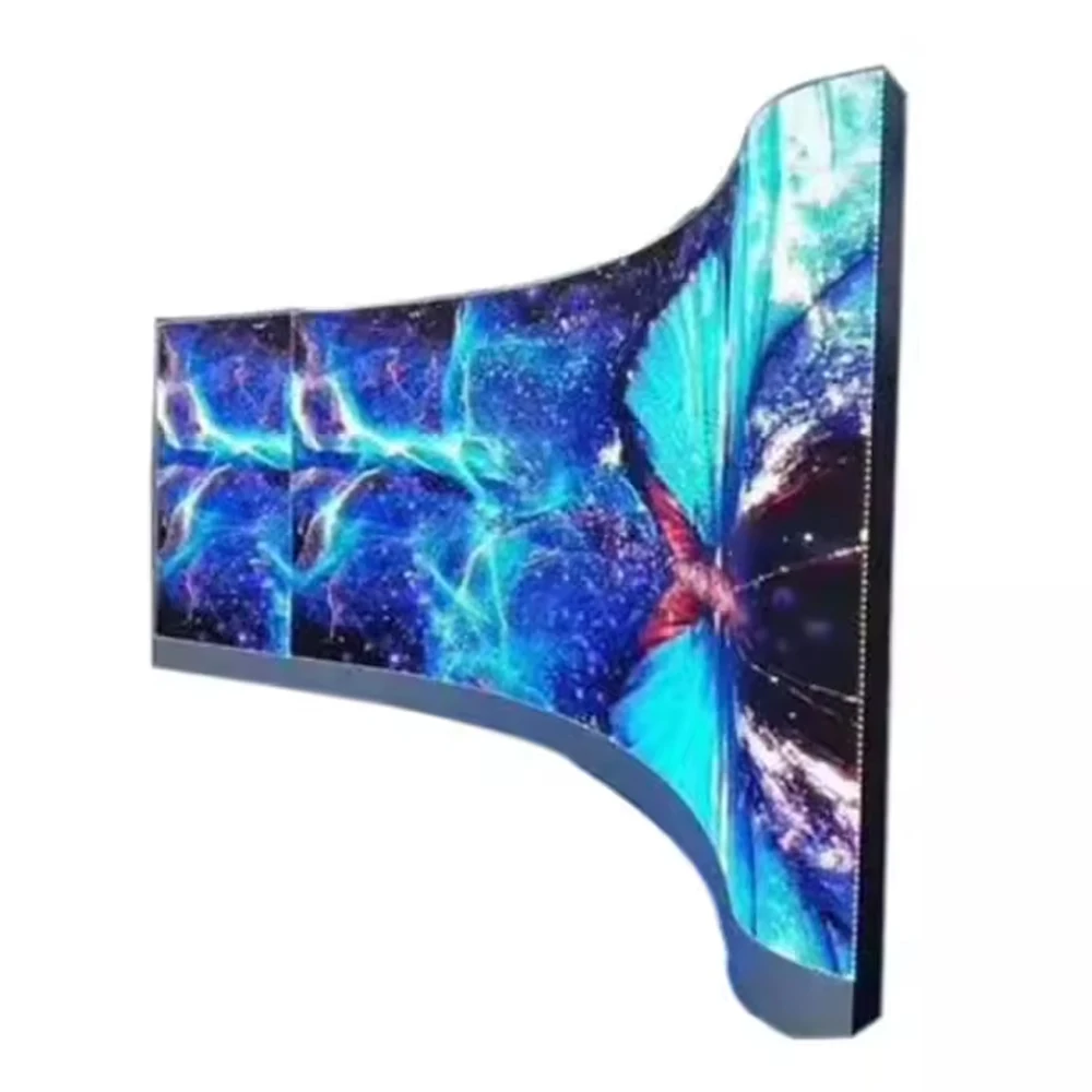 High Definition 360 Curve P1.5 2.5 4 Led Soft Screen Indoor Outdoor Led Curved Soft Vertical Flexible Ads Display Screen Factory