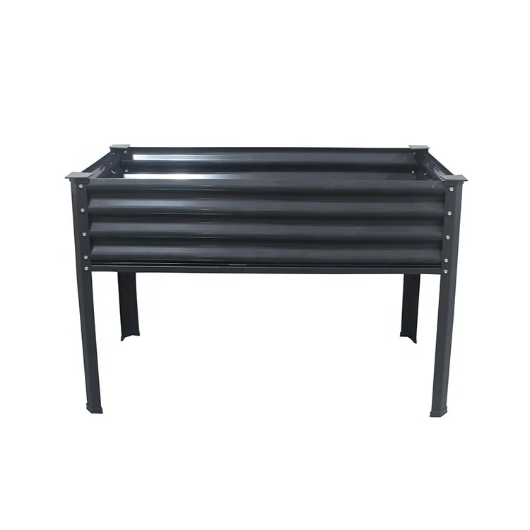 Outdoor Raised Garden Bed Metal Leg Elevated Garden Bed Planter Box For