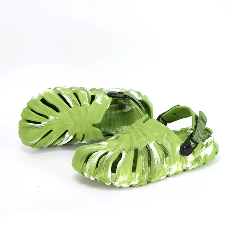 Hot Selling Fashion Summer Wholesale Thick Bottom Sandals Turtle Backed  Bamboo House Women Men Monstera Slippers