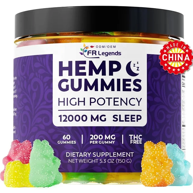 OEM Private Label Organic Vegan Hemp Oil Bears Gummy Promote Sleep & Mood Pure Hemp Gummies