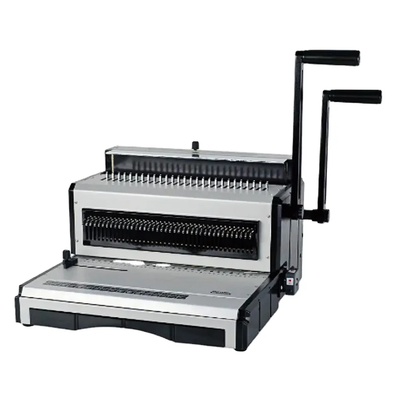 TT2930 40 Holes 25 Sheets Manual Double Wire O All Sizes 3:1 and 2:1 Twin Iron Ring Punching Binding Machine