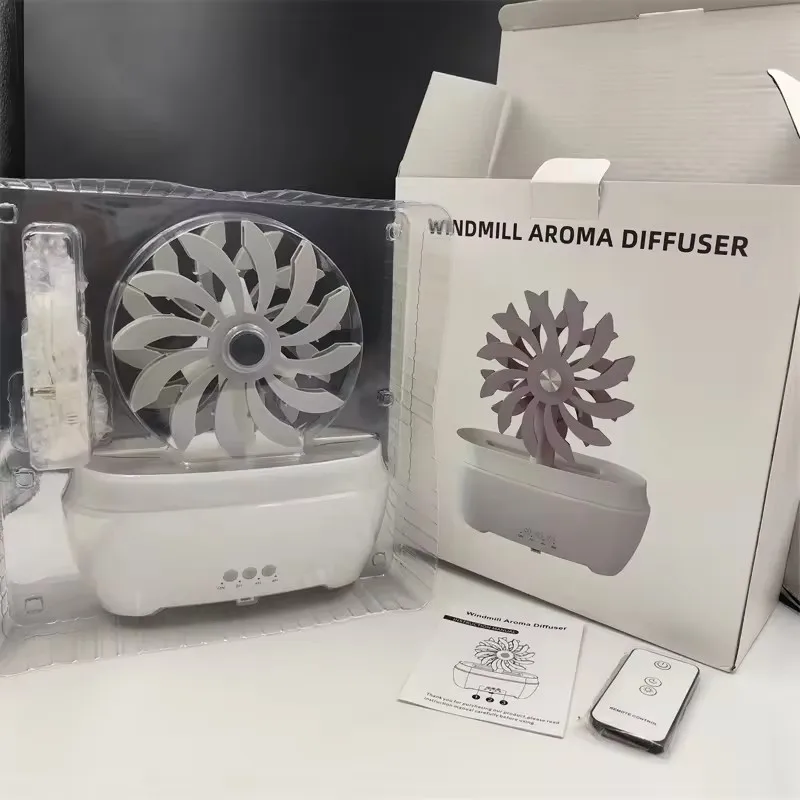 Windmill Aromatic 7 LED Color Air Humidifier Plastic Aroma Diffuser Luxury Household Use Over 200mL Capacity 10 Hours Operation