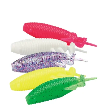 Byloo Twin Tail Silicone Soft Swim Bait Topwater Lure for Marlin Pike & Cod-Ice Fishing Use 8cm with Hooks – Soft Lure – view 2
